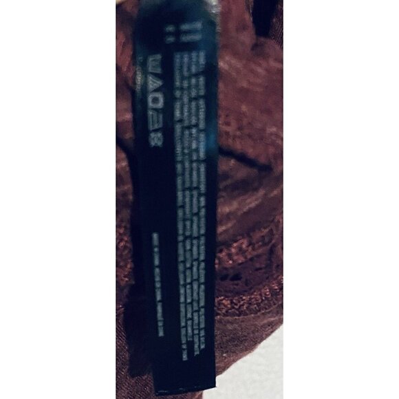 Anthropologie Saturday Sunday Dress Womens Medium Maroon Cowl Neck Crochet Boho - Picture 7 of 7